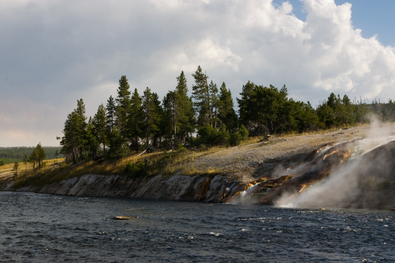Runoff From Midway Geyser Basin Entering Firehole River
